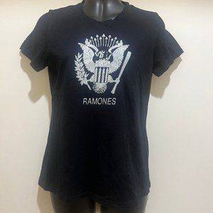 RAMONES Women's Black T-Shirt - Offical Licensed TShirt - New Missing Hang Tag